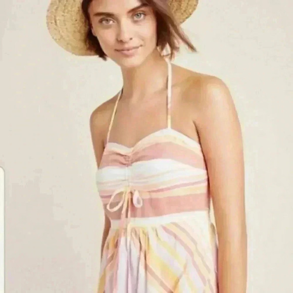 Anthropologie Striped Savannah Halter Dress - Picture 3 of 7